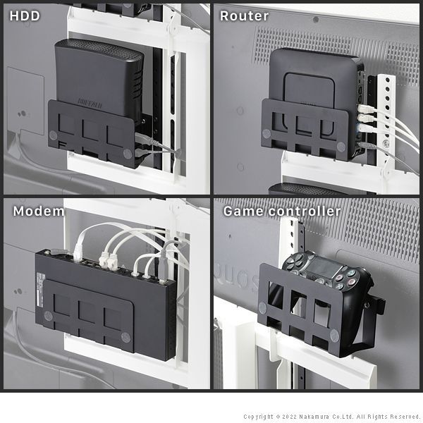 WALLインテリアテレビスタンドV2・V3・V4・V5・S1・PRO・A2ラージ anataIROラージタイプ対応 マルチデバイス ホルダー ハードディスク 背面収納 HDD モデム ルーター WALLオプション EQUALS MB-WLMH95119 OA