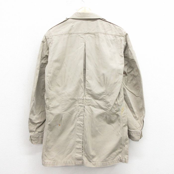L 古着 長袖 ビンテージ ミリタリー ジャケット メンズ 60s 開襟 オープン ベージュ カーキ spe 25oct25 アウター フライト