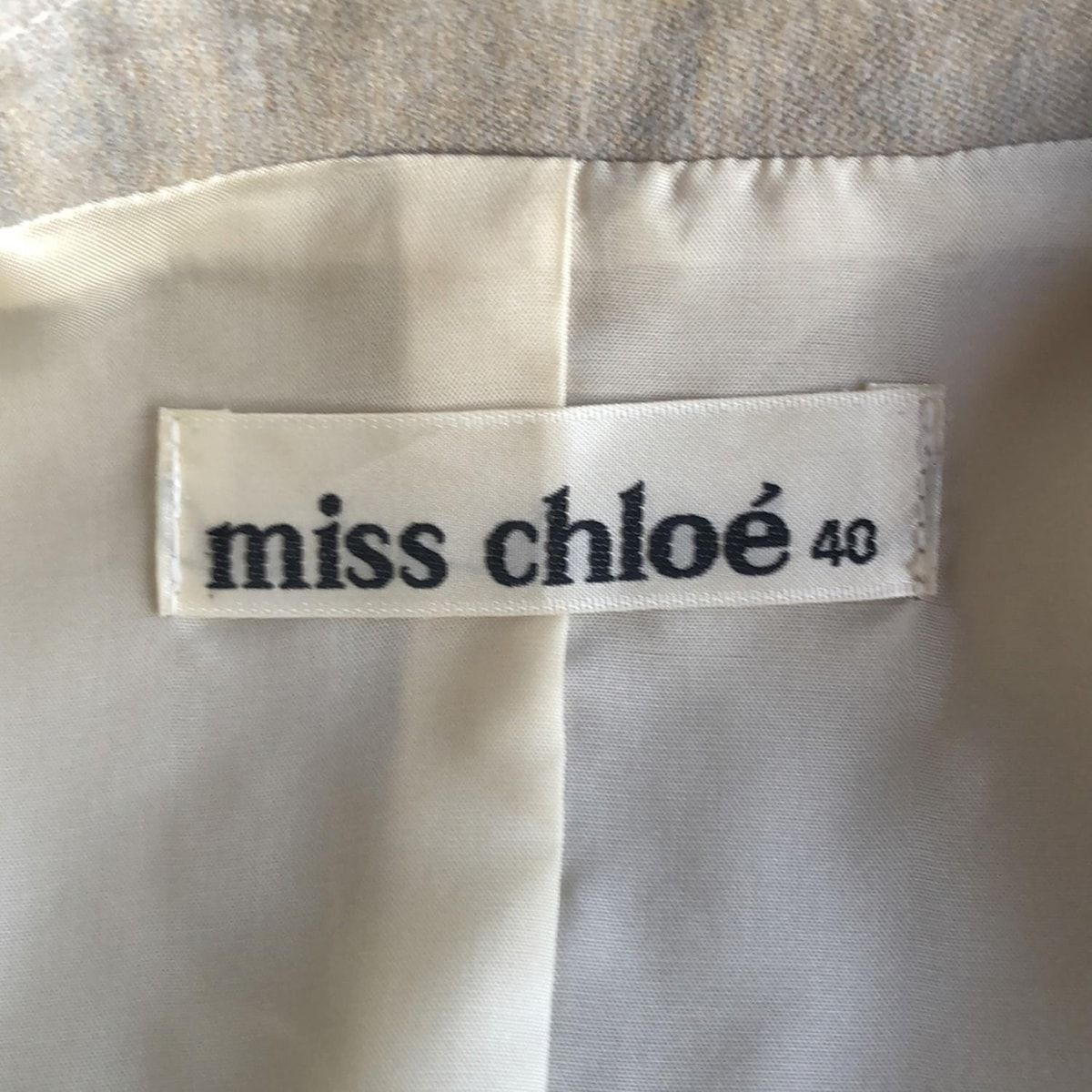 MISS CHLOE(クロエ) スカートスーツ レディース - ベージュ×ライト