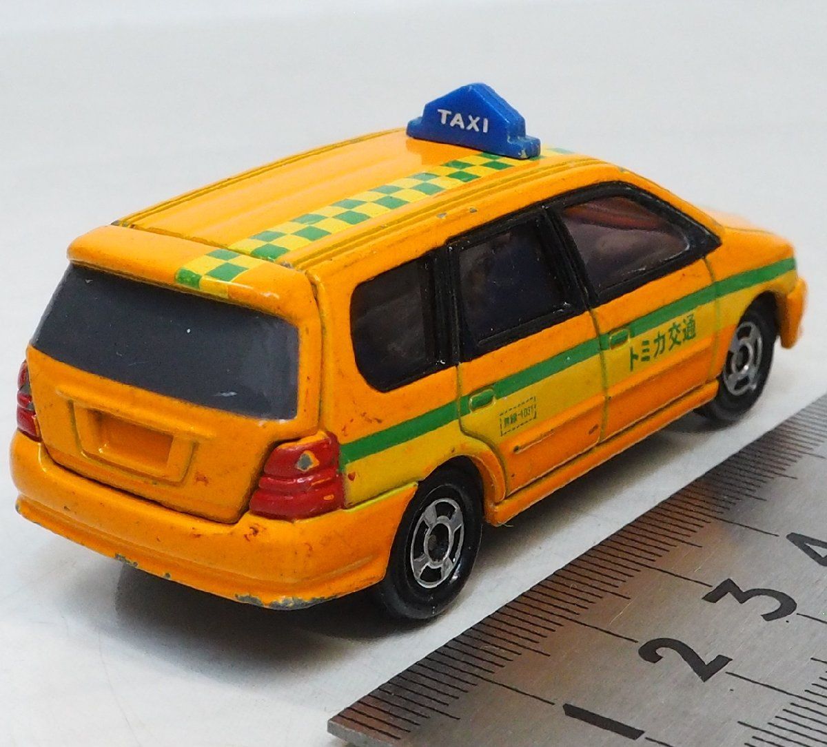 トミカ#46【ホンダ オデッセイ タクシー HONDA ODYSSEY 橙 トミカ交通】1/66 ミニカー■本田 TOMYトミーTOMICA【中古】送料込