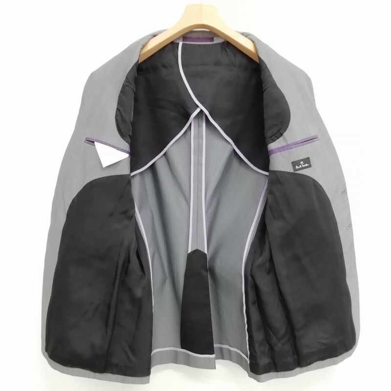 【希少モデル】ピーエスポールスミス　ストライプヘリンボーンテーラードジャケット Paul Smith ストライプ テーラードジャケット M 日本製 銀ボタン