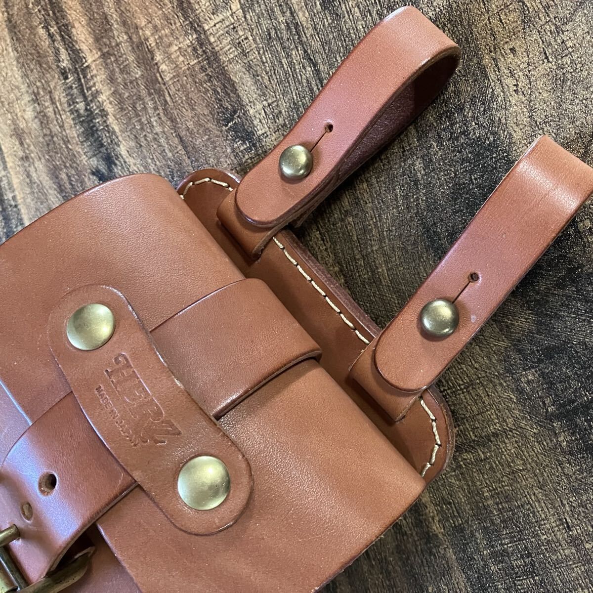 ☆美品☆ HERZ ヘルツ スタンダードベルトポーチ ヌメ革　オールレザー ☆美品☆ HERZ ヘルツ スタンダードベルトポーチ ヌメ革 オール