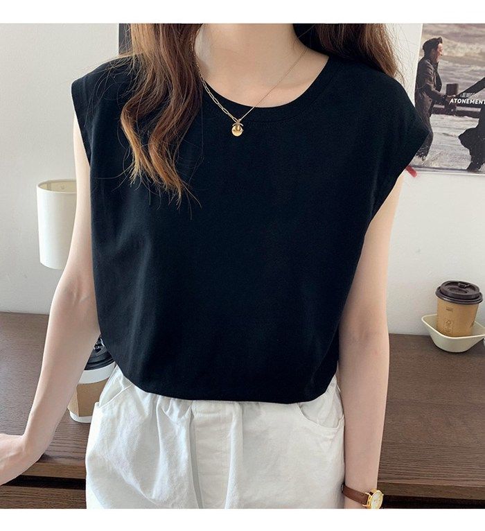 Tシャツ ノースリーブ タンクトップ 無地 Tシャツ レディース