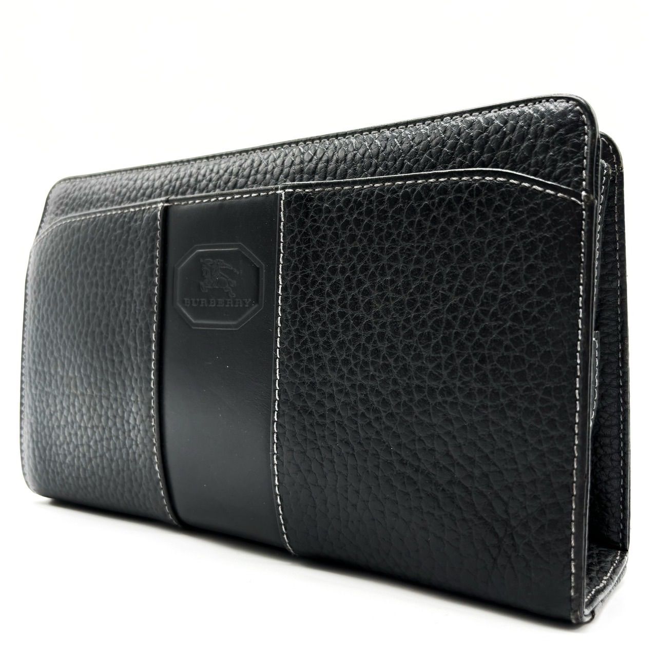 PRADA バーバリー 型押し レザー 2WAY クラッチ ショルダーバッグ 