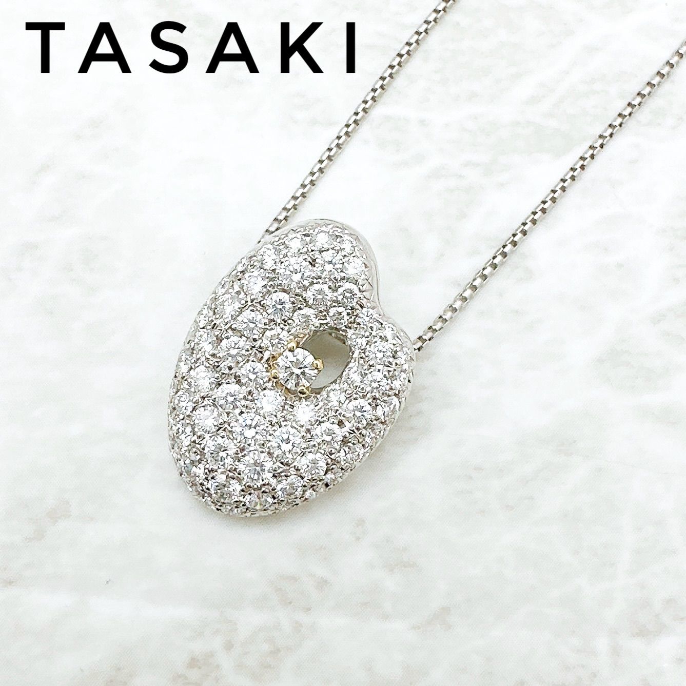 美品?TASAKI ダイヤモンド 1.25ct ホワイトゴールド ネックレス 約 