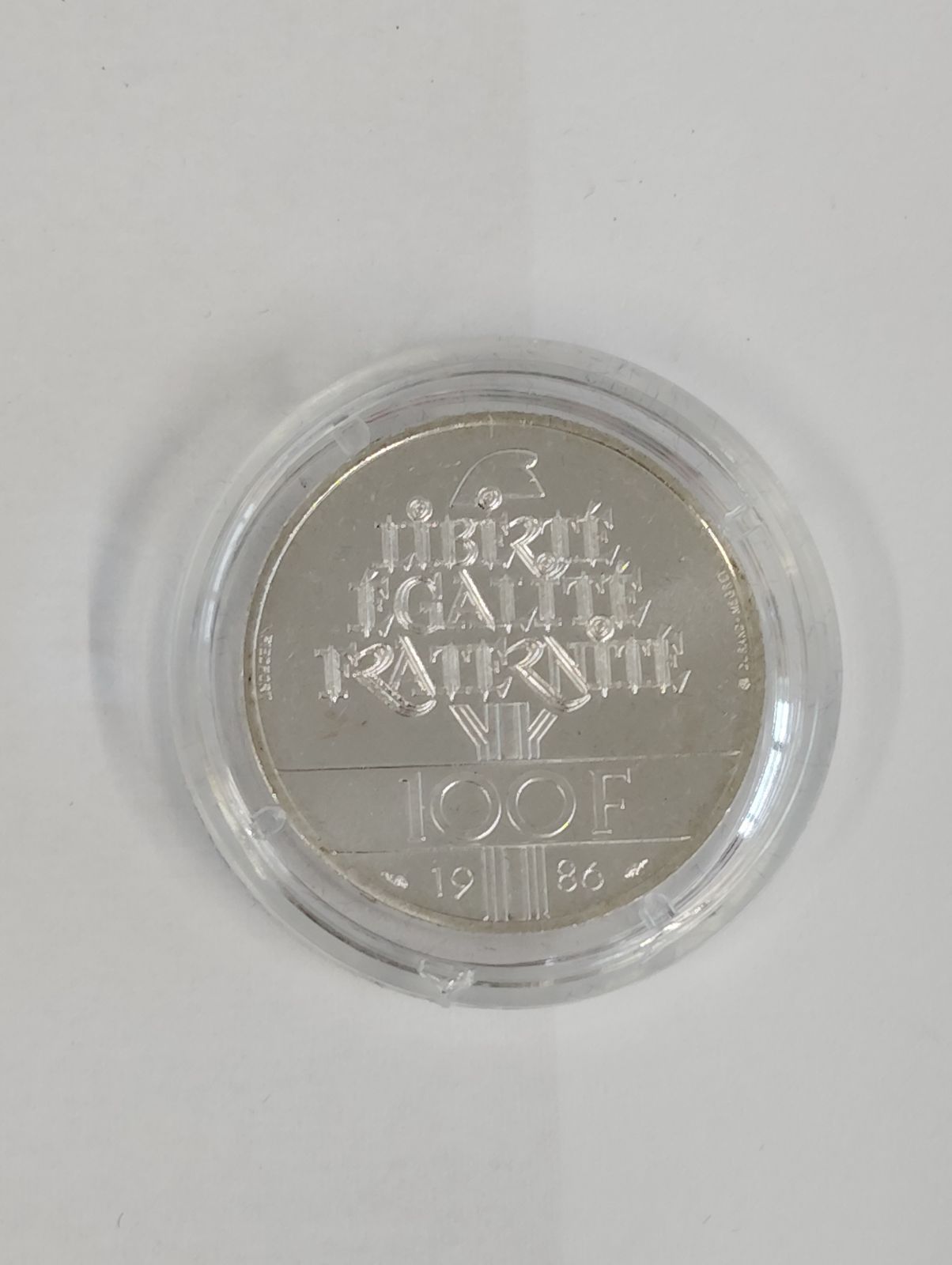 1986年　フランス 100フラン自由の女神記念プルーフ銀貨 フランス 100フラン銀貨 自由の女神 1986年 プルーフ | ミスター