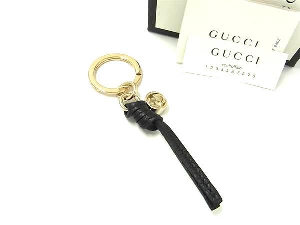 □新品同様□ GUCCI グッチ インターロッキングG レザー キーリング