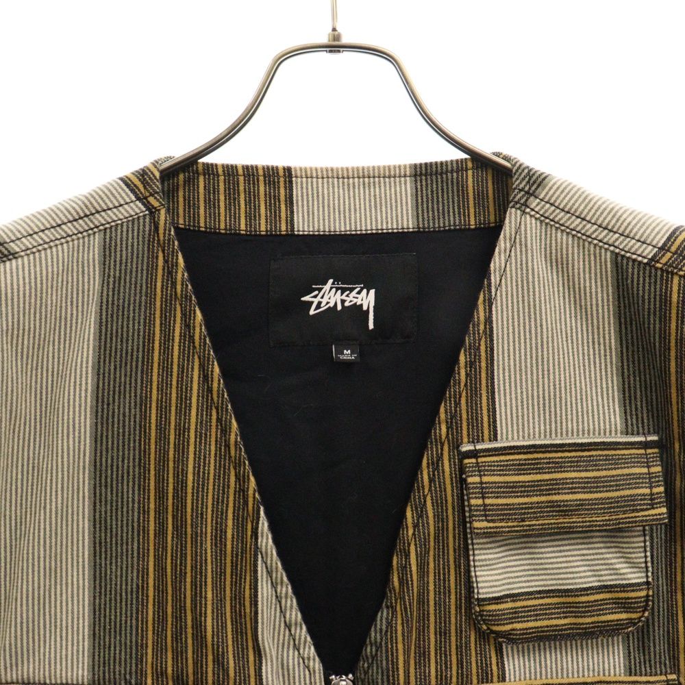 トップス STUSSY 20AW  STRIPE CARGO VEST STUSSY（ステューシー）の「Stripe Cargo Vest（ベスト）」 - WEAR