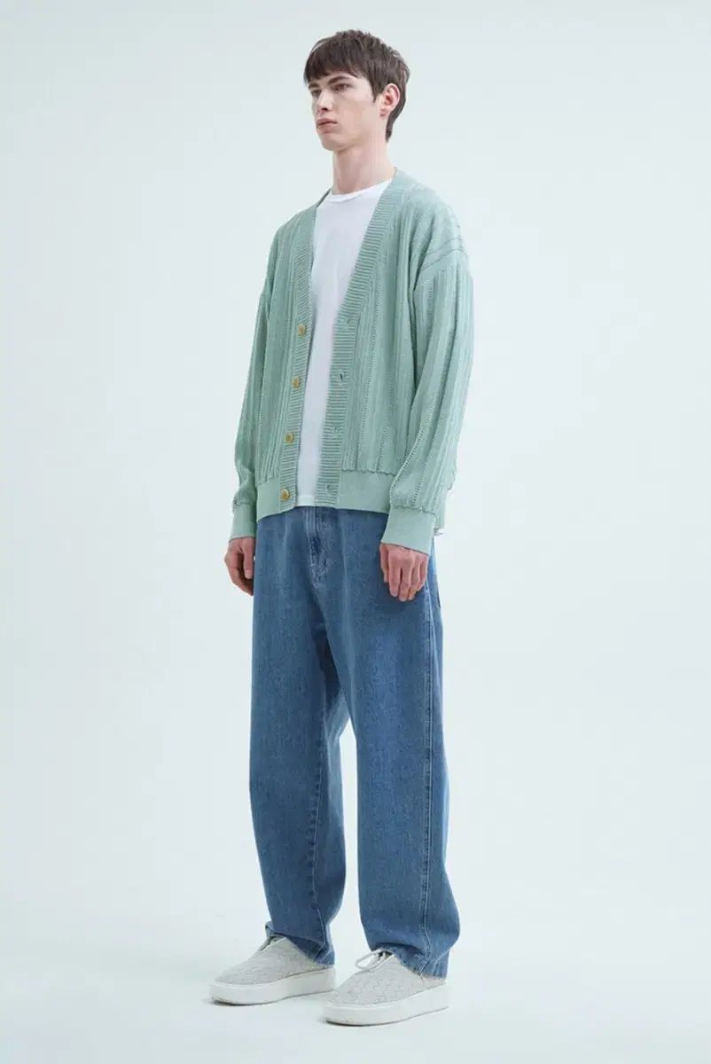 新品 商品 TIME HOMME Vネック クロシェ ニット セーター カーディガン_ 100