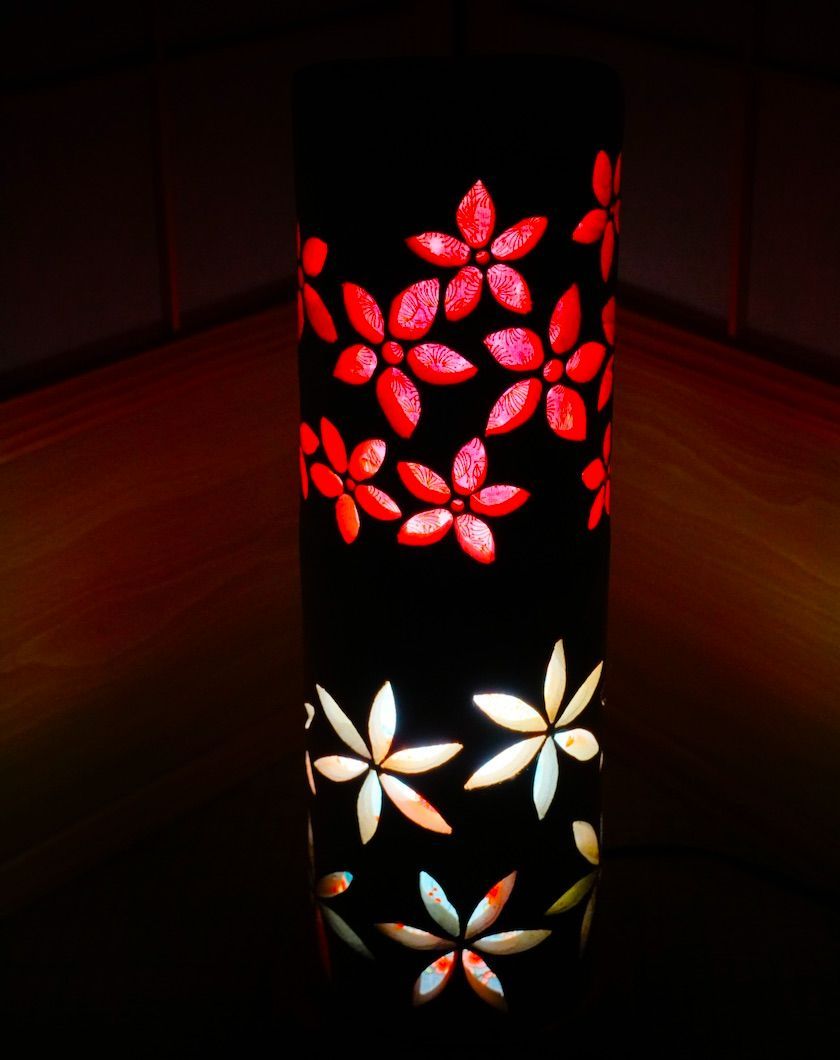 2024 ◇全面彫◇竹灯り・竹あかり・竹灯籠 ～～ 癒しの灯り 華衣