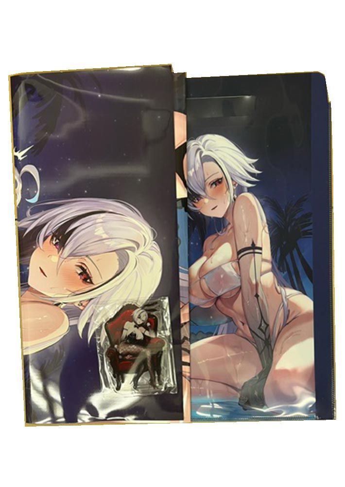 [ヤバ谷らんど][C104・3点セット（アルレッキーノ アクリルスタンド + クリアファイルバッグ + お風呂ポスター）][ほみなみあ][原神]