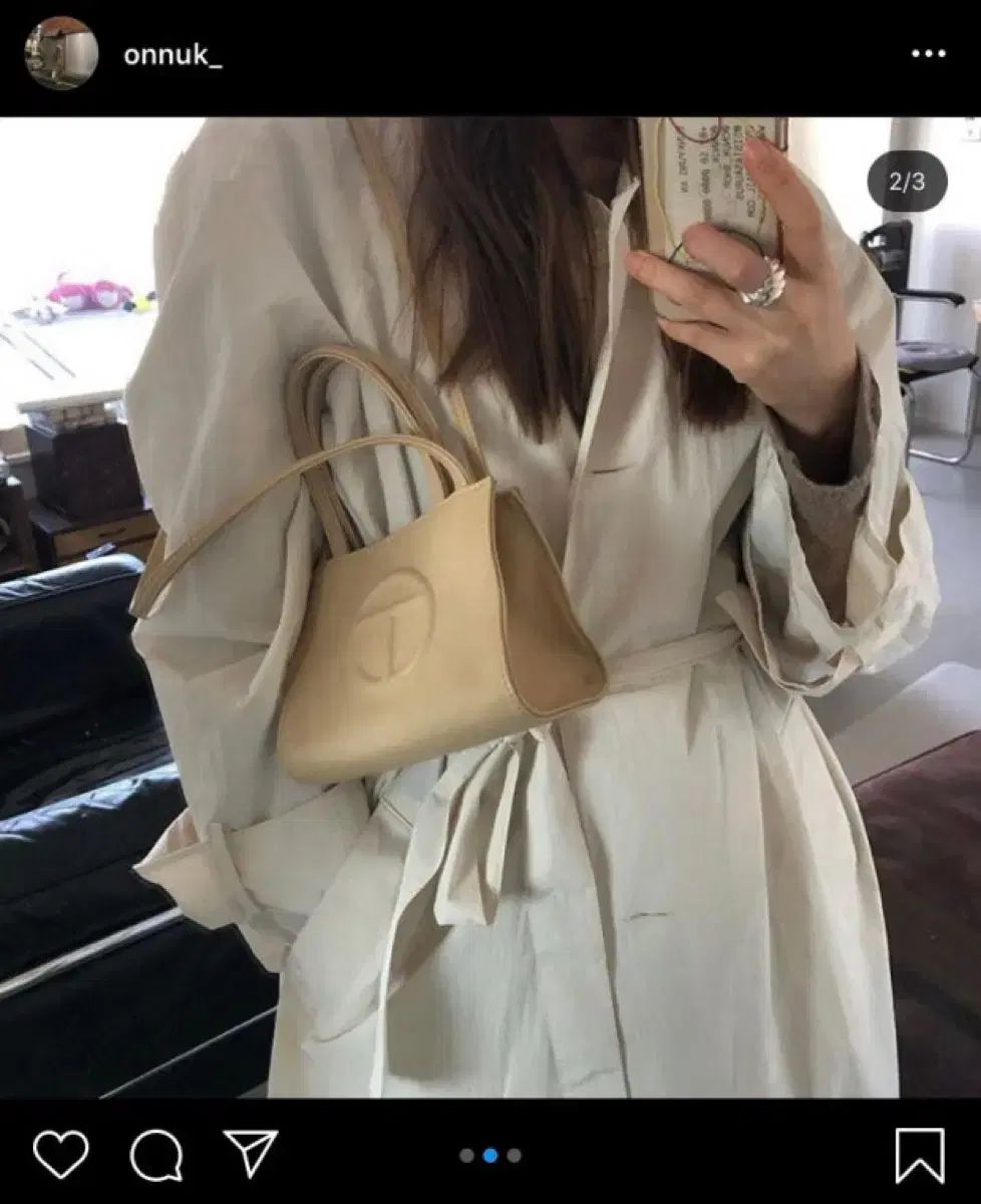 Telfa テルファー オヌック バッグ クリーム色