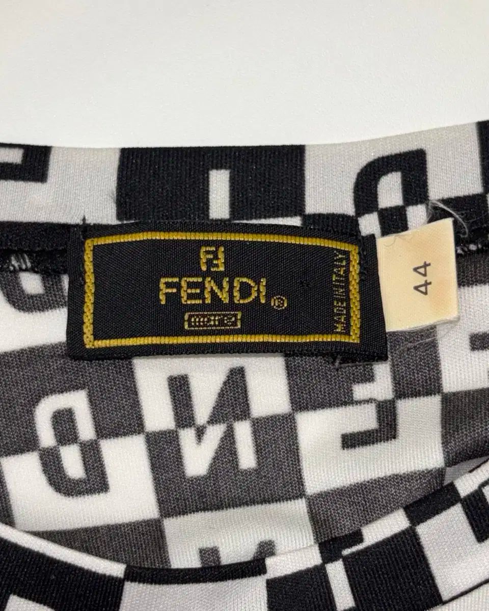 Fendi FENDI(フェンディ) ロゴ プリント ノースリーブ ワンピース  