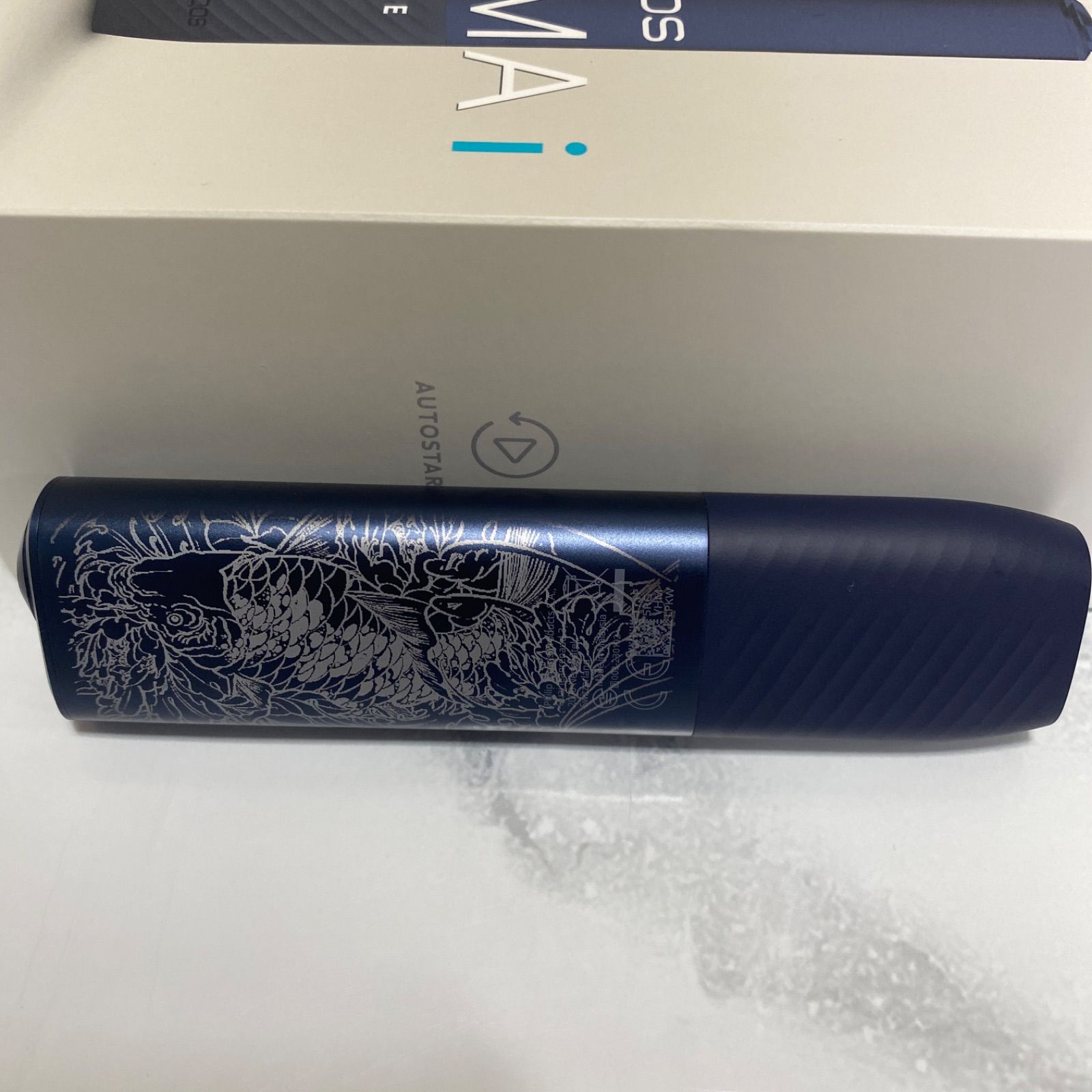 鯉 滝登り 菊 デザイン レーザー加工 iQOS ILUMA i ONE アイコス