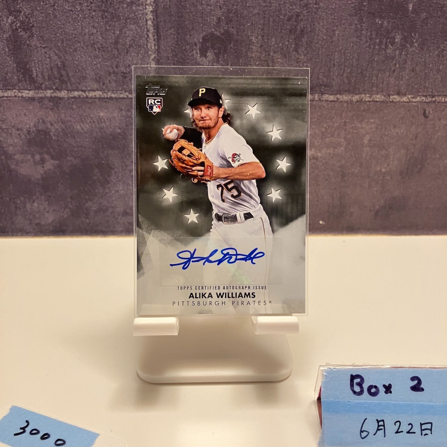 2024 Topps Alika Williams 直筆サイン Pittsburgh Pirates RC