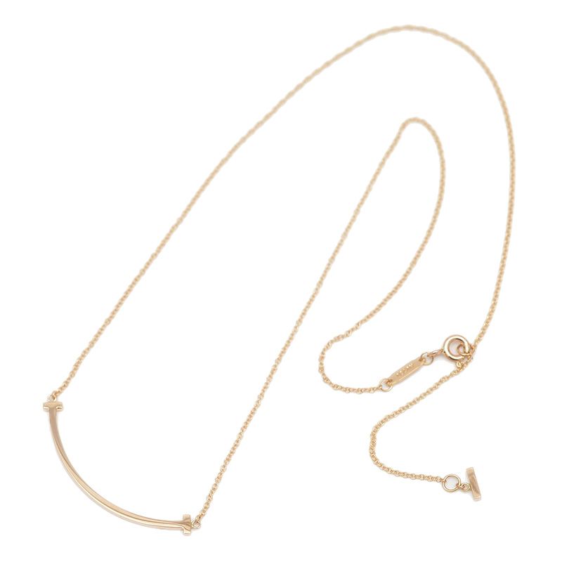 ティファニー Tスマイル ネックレス スモール K18PG - メルカリ