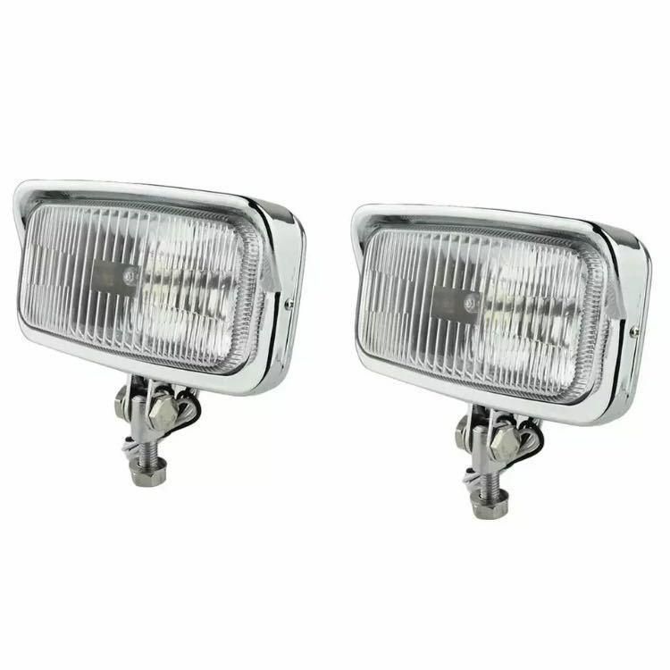 汎用 スクエア ヘッドライト 2個セット ビンテージ チョッパー ハーレー アメリカン カスタム オールドスクール ショベル ソフテイル 管理Z2