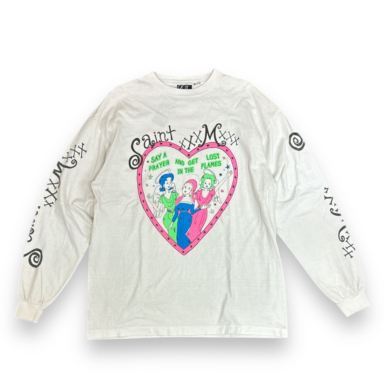 未使用品 SAINT MICHAEL 24SS LS TEE / PINK HEART ロングスリーブ Tシャツ プリント カットソー セントマイケル  SM-YS8-0000-020 ホワイト系 L 79221A3 - メルカリ