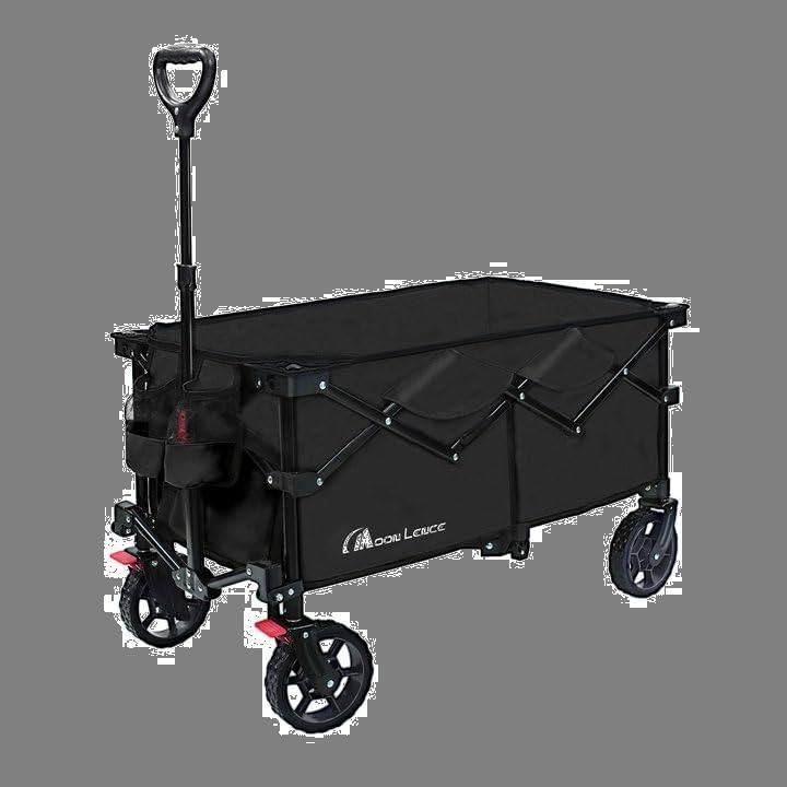 MOON LENCE キャリーワゴン 折りたたみ135L 耐荷重130kg MOON LENCE 【ブレーキ付き】 キャリーワゴン  折りたたみキャリーカート 超コンパクト大容量135L 耐荷重130kg アウ MoonLenceキャリーワゴン２つを比較レビュー！大容量のアウトドア ワゴンならコレ！ | ノマドキャンプ