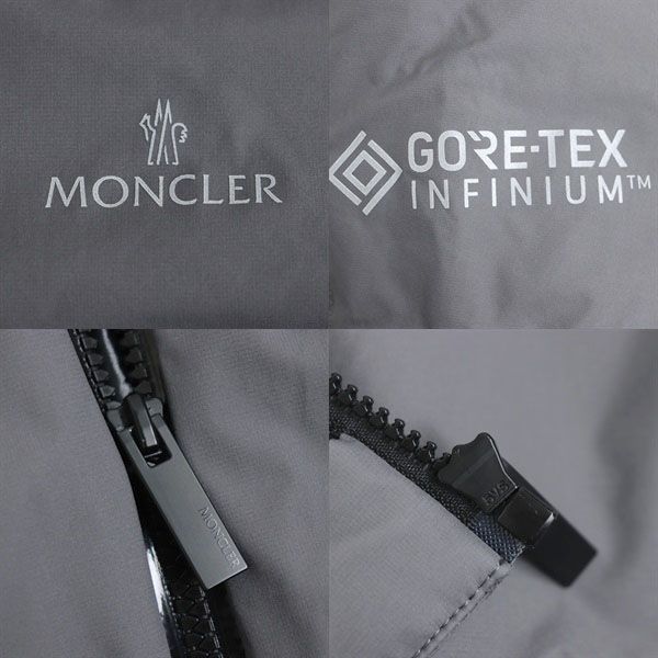 極美品▽21-22AW MONCLER モンクレール TIMOR GORE-TEX フード・ラバーワッペン付 ロゴ入り ZIP ダウンジャケット  グレー 2 メンズ 正規品 - メルカリ