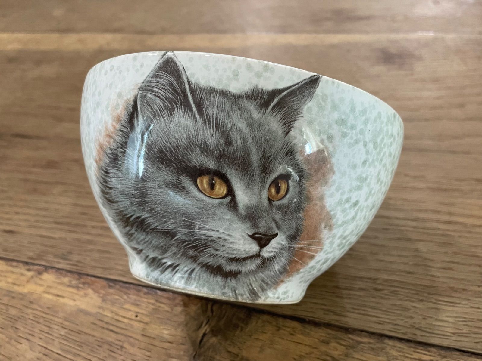 フランスアンティーク カフェオレボウル 猫モチーフ