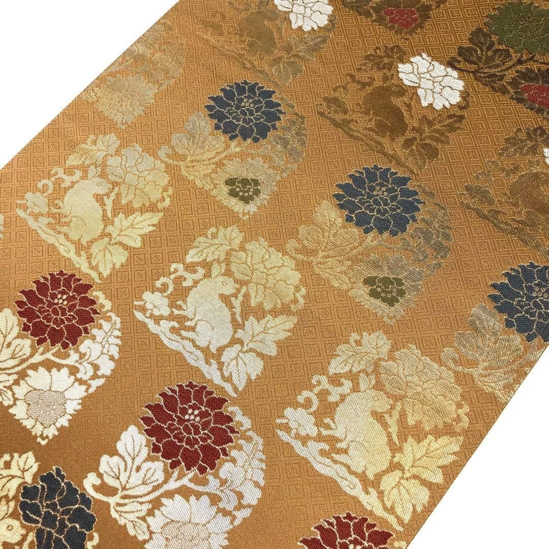 正絹　小紋　縮緬　三松謹製　雪輪に四季花　菊　紅葉 正絹 小紋 縮緬 雪輪に四季花 菊 紅葉 小紋着尺 花束 灰桜色 型友禅