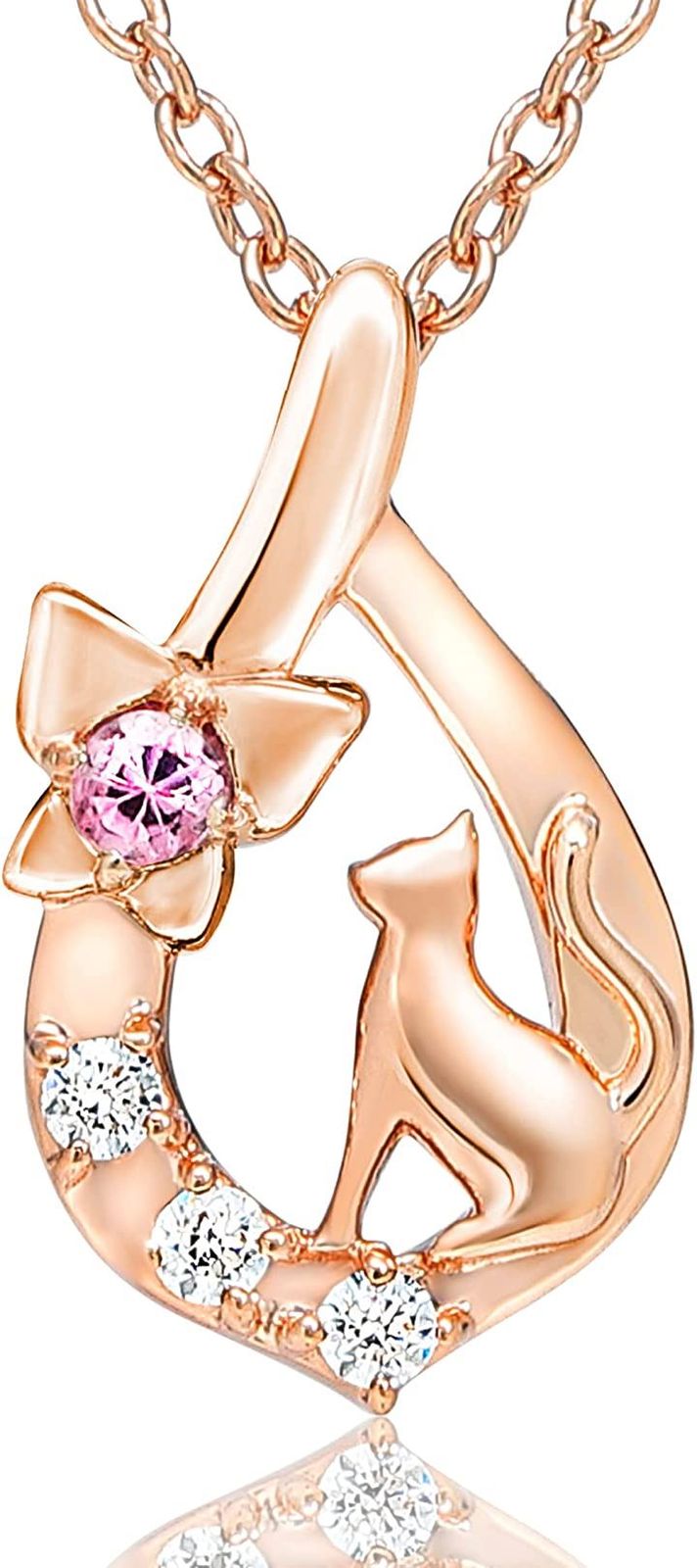 Petit Chaton プチシャトン 天然石 シルバー SV925 ネコ 蝶々