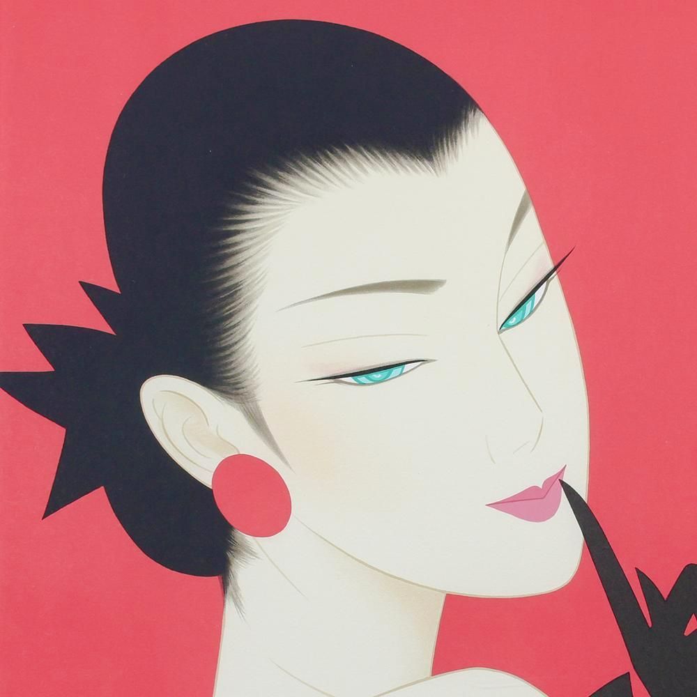 美品 ラビンドラ・ダンクス「ソファ」リトグラフ サイン入 ハートの