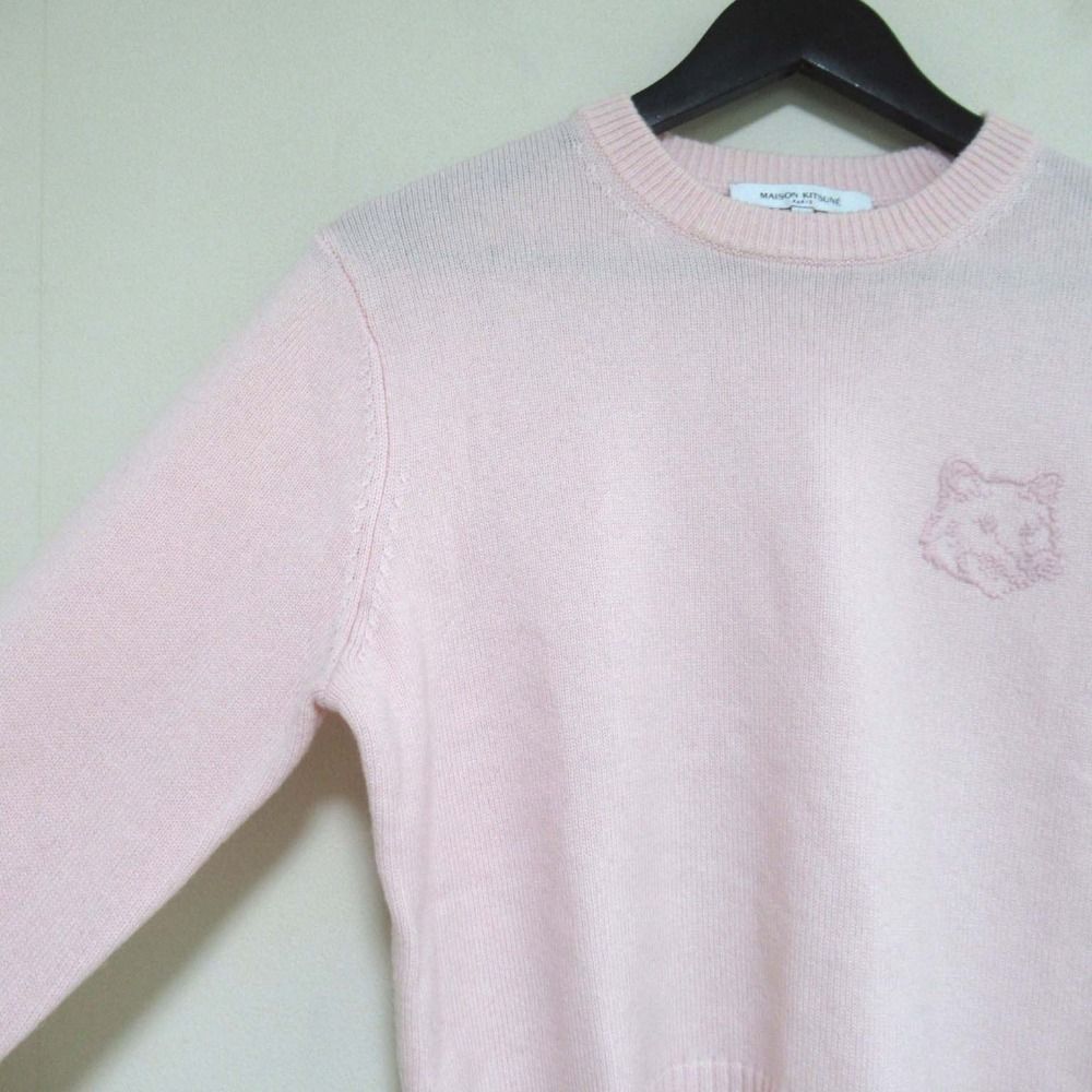 美品 MAISON KITSUNE メゾンキツネ ウール カシミヤ エンブロイ