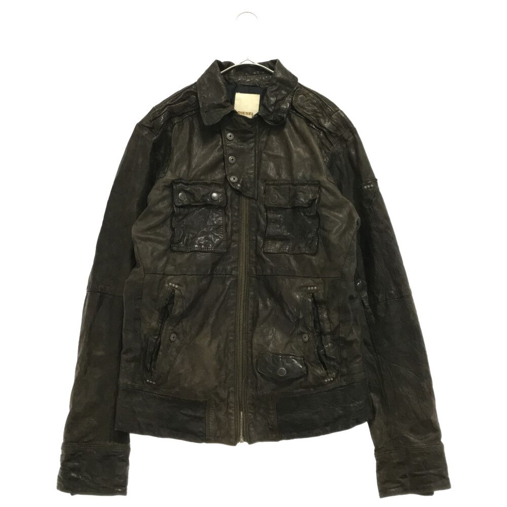 DIESEL (ディーゼル) M-65 ラムレザージャケット ブラウン