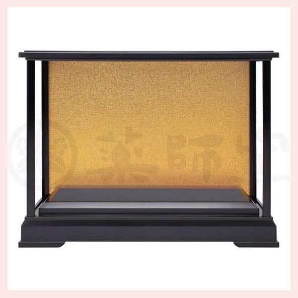 ガラスケース（大）　9607　※日本，人形，置物，飾り，お正月，ひな祭り，雛人形，和室，ショーケース，什器，黒色，ブラック，五月人形，五月飾り，端午の節句，こどもの日，陶器やガ