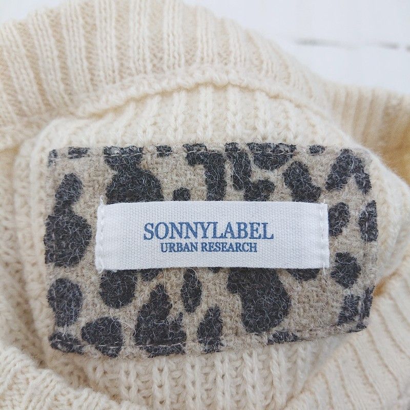 ◇ Sonny Label URBAN RESEARCH 柄 切替 胸ポケット 長袖 ニット