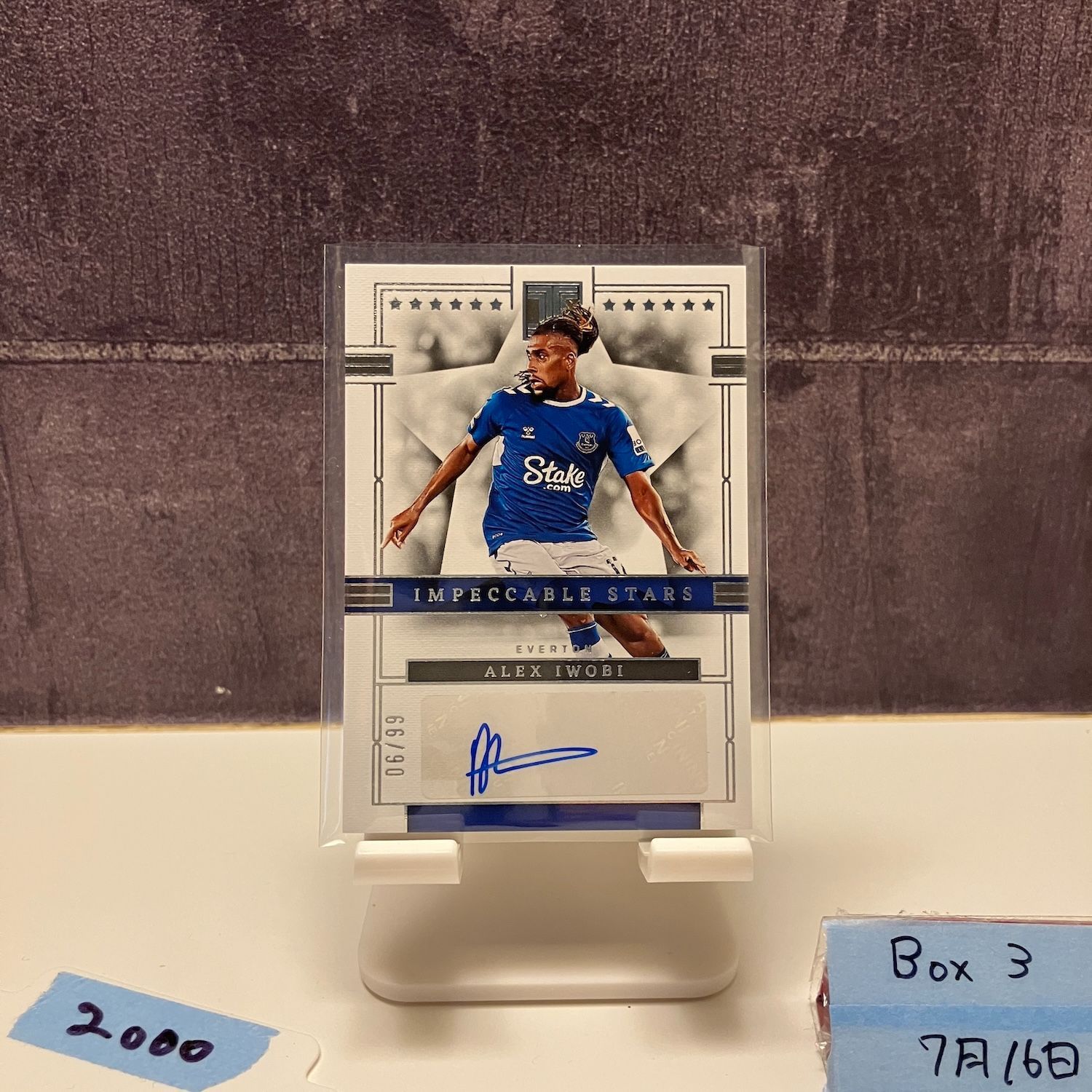 2023 Panini Impeccable Stars ALEX IWOBI 直筆サイン EVERTON