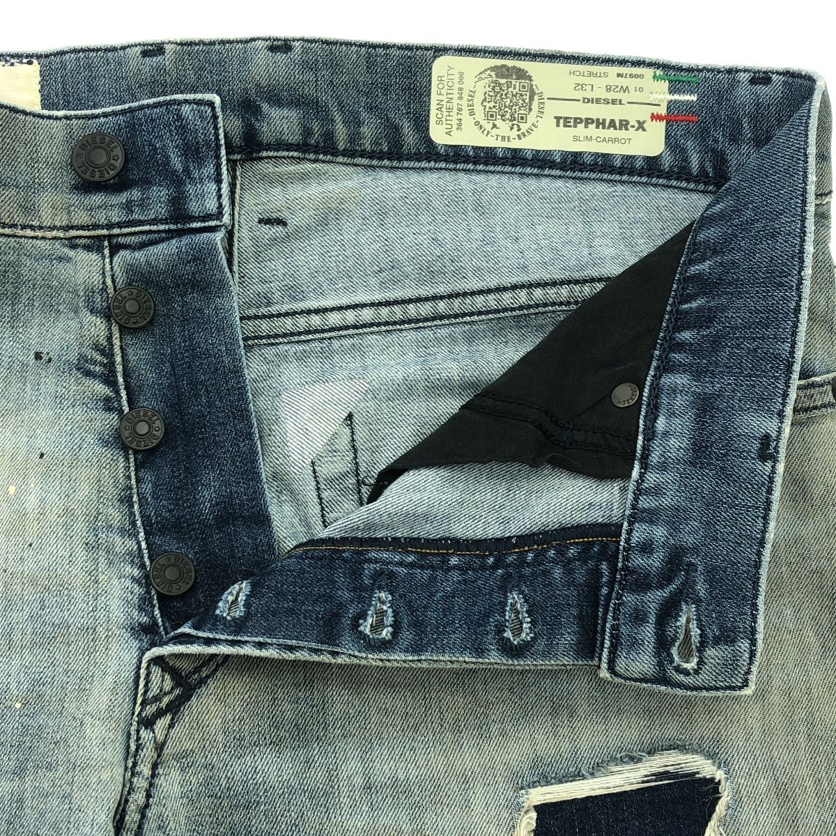 DIESEL / ディーゼル TEPPHAR / テパ― W27 デニムパンツ DIESEL / ディーゼル | 2020SS | TEPPHAR-X 0097M ダメージ