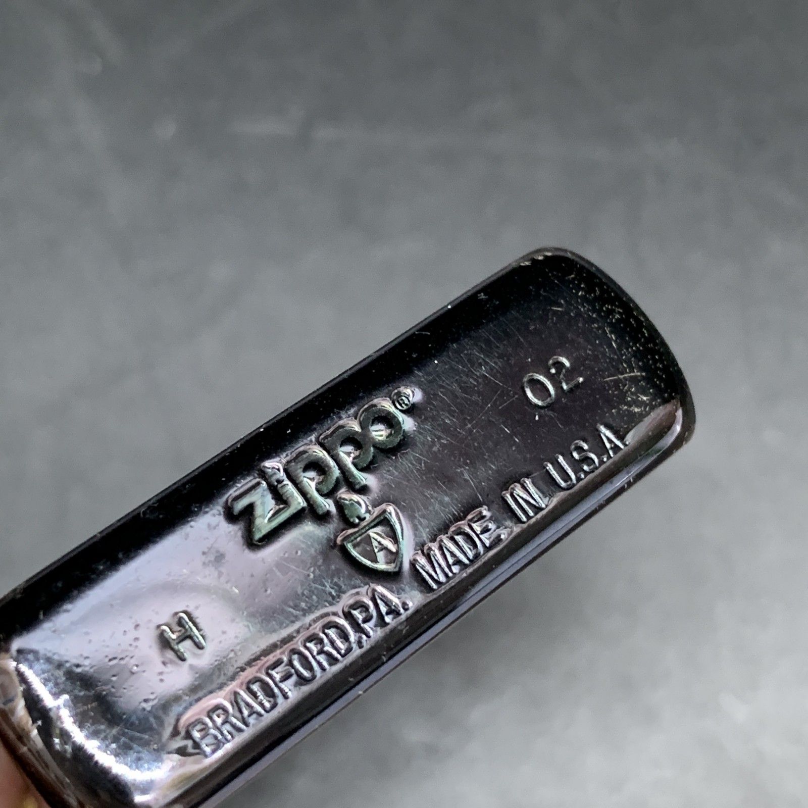 生活家電 M376 zippo ジッポ ARMOR アーマー H02 ブルー 火花OK ジッポー