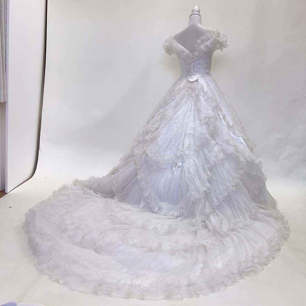 ウェディングドレス 9号TT シェーナドゥーノ 中古 オフショルダー A