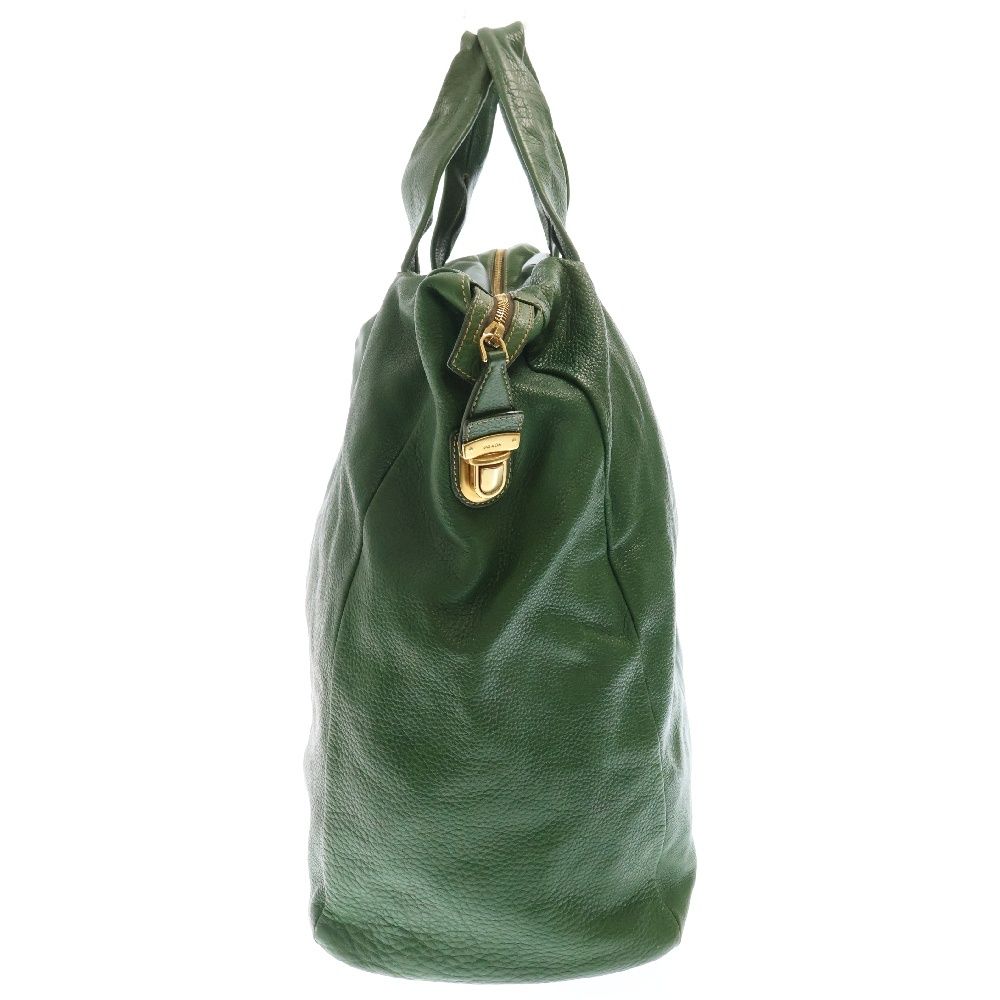 PRADA (プラダ) レザー ストア トートバッグ ハンドバッグ グリーン