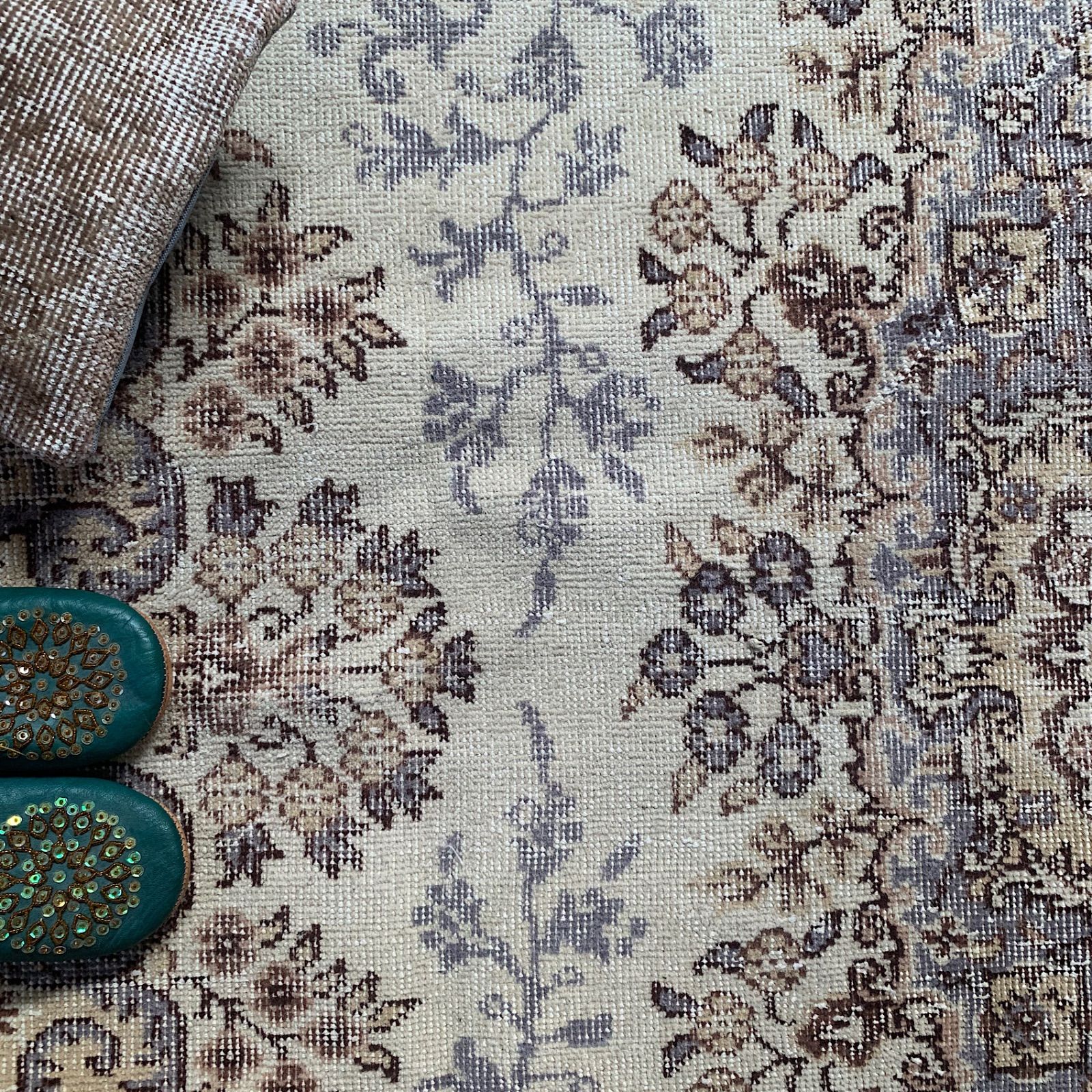 特大 超超大判 287×167 イエローゴールド ボタニカル アラベスク