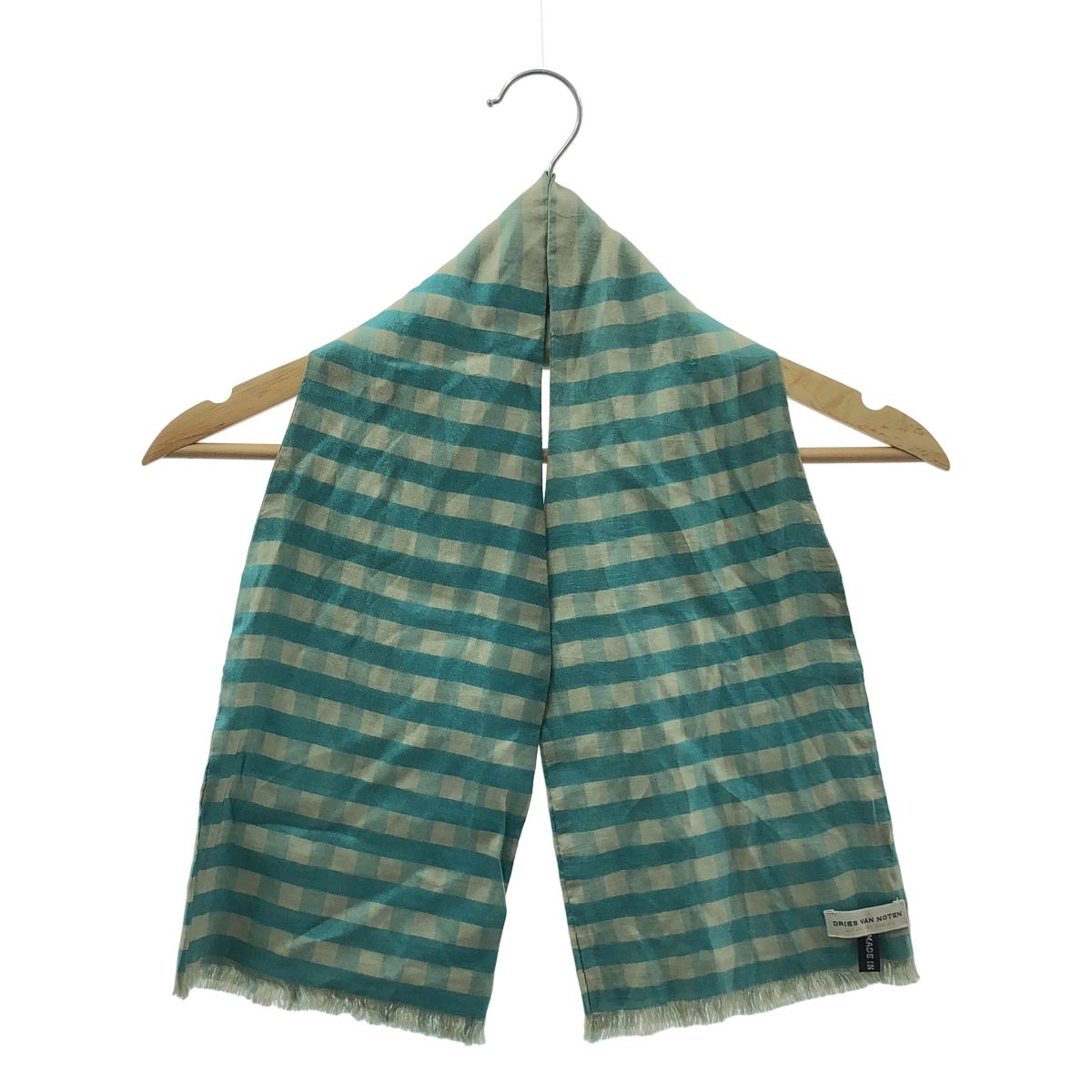 DRIES VAN NOTEN / ドリスヴァンノッテン | エンブロイダリー ストール | グリーン/ゴールド系 DRIES VAN NOTEN / ドリスヴァンノッテン | エンブロイダリー ストール