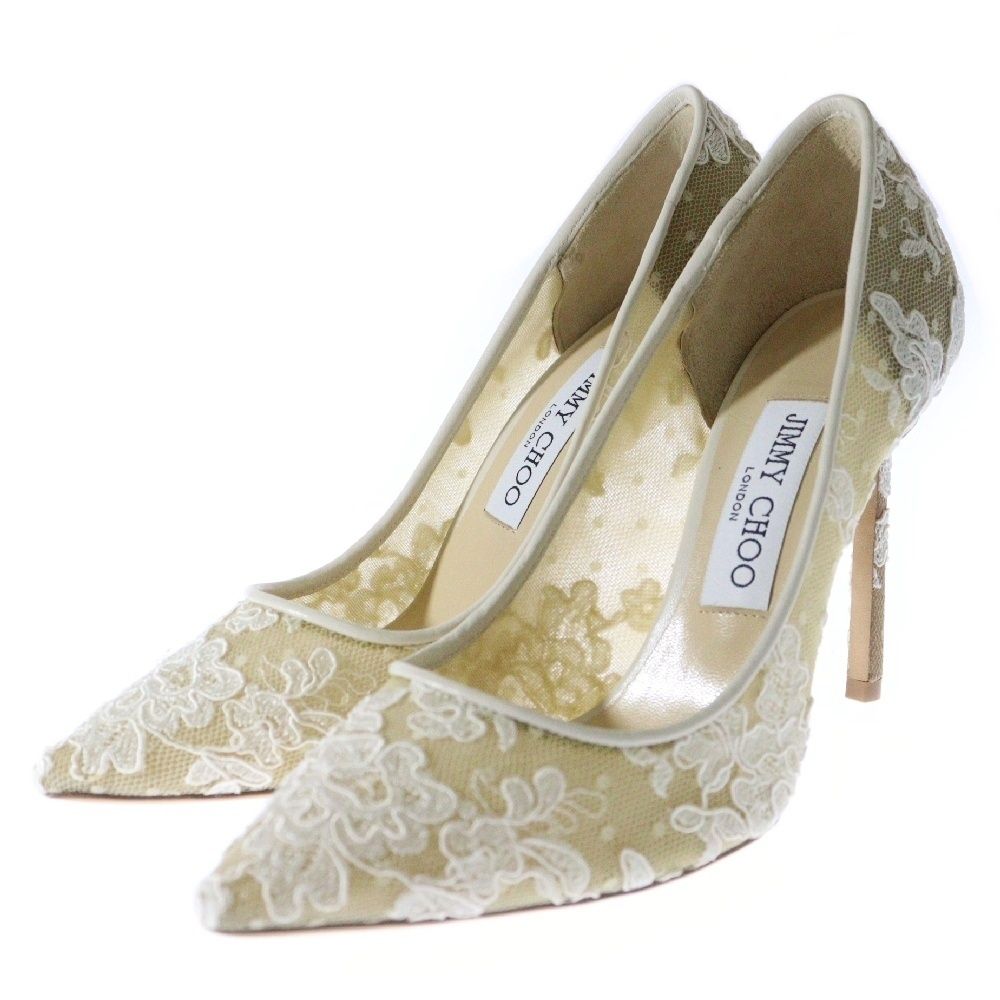 JIMMY CHOO レースパンプス ジミー チュウ“フローラルレース”のポインテッドトゥパンプス