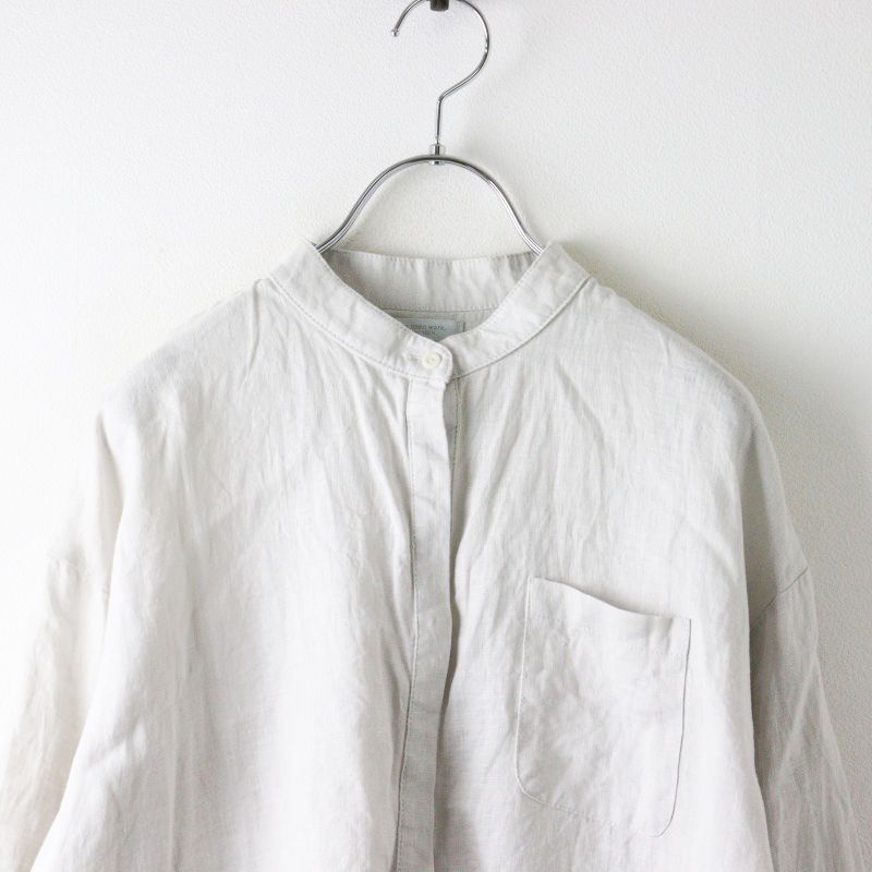 フォグリネンワーク fog linen work リネンバンドカラープルオーバー 