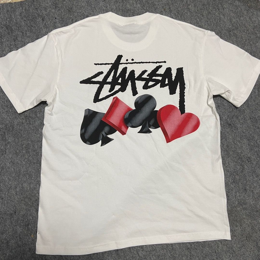 Stussy SS24 トランプ字母 Tシャツ 男女兼用