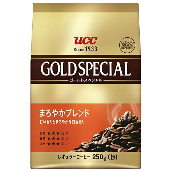 UCC ゴールド まろやかブレンド 250g×12 6×2 袋入× 2ケース ｜ コーヒー 珈琲