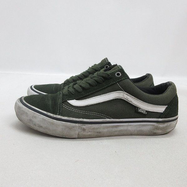 人気定番，HOT y■【27cm】バンズ/VANSオールドスクール OLD SKOOL 721454 スエードスニーカー■カーキMENS/32【中古】 スニーカー