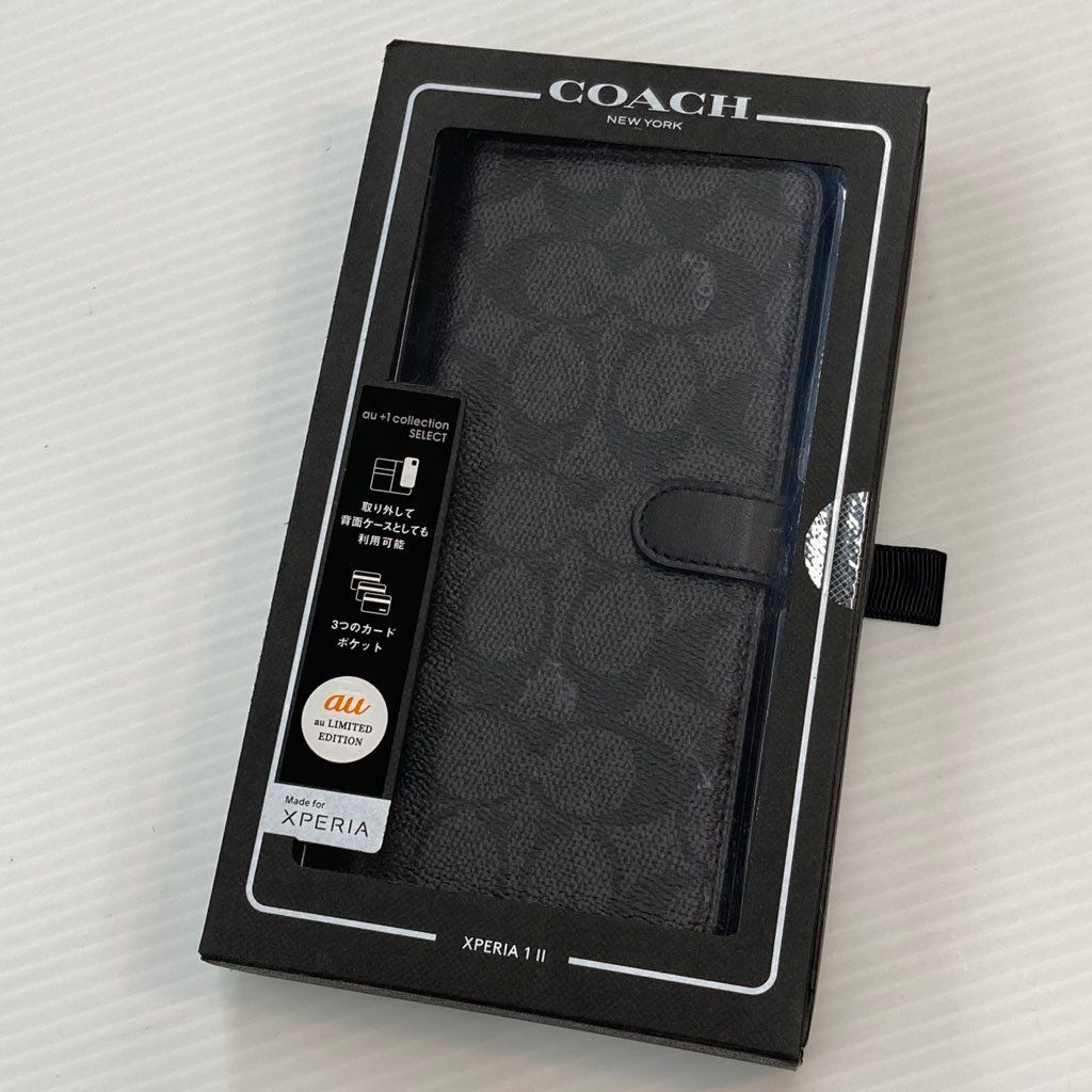 『A022』★正規品★COACH Xperia10 III用ケ–ス/ブラック A022』☆正規品☆COACH Xperia10 III用ケ–ス/ブラック