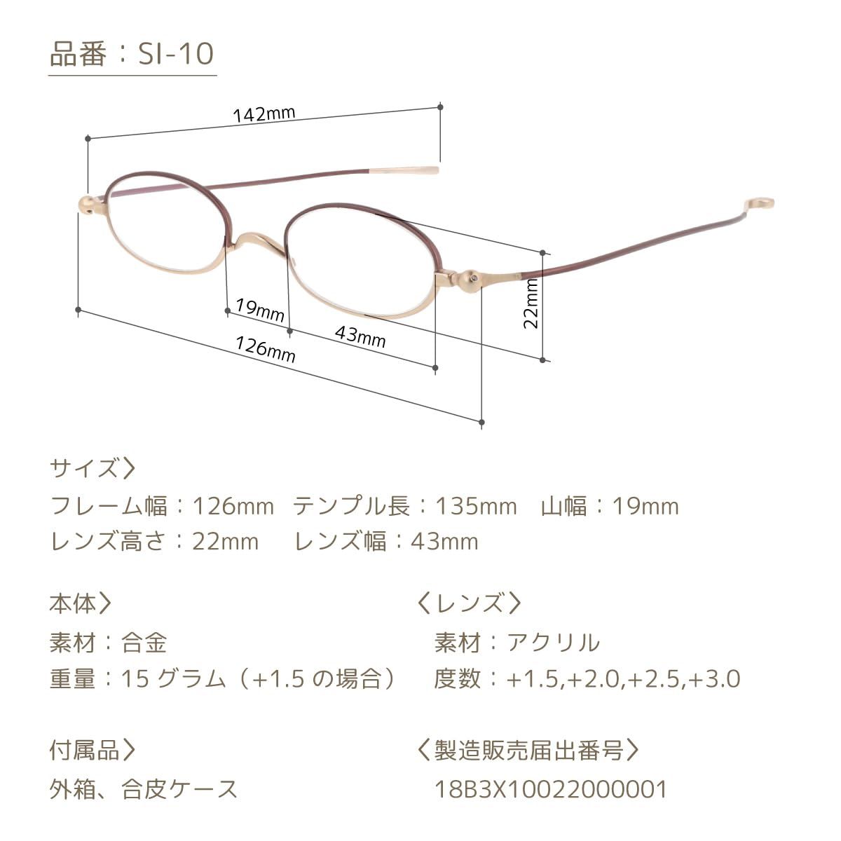 薄型リーディンググラス レディース