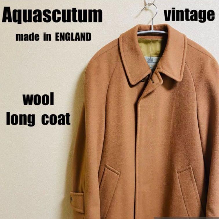 英国製 ヴィンテージ アクアスキュータム Aquascutum カシミヤ ウール