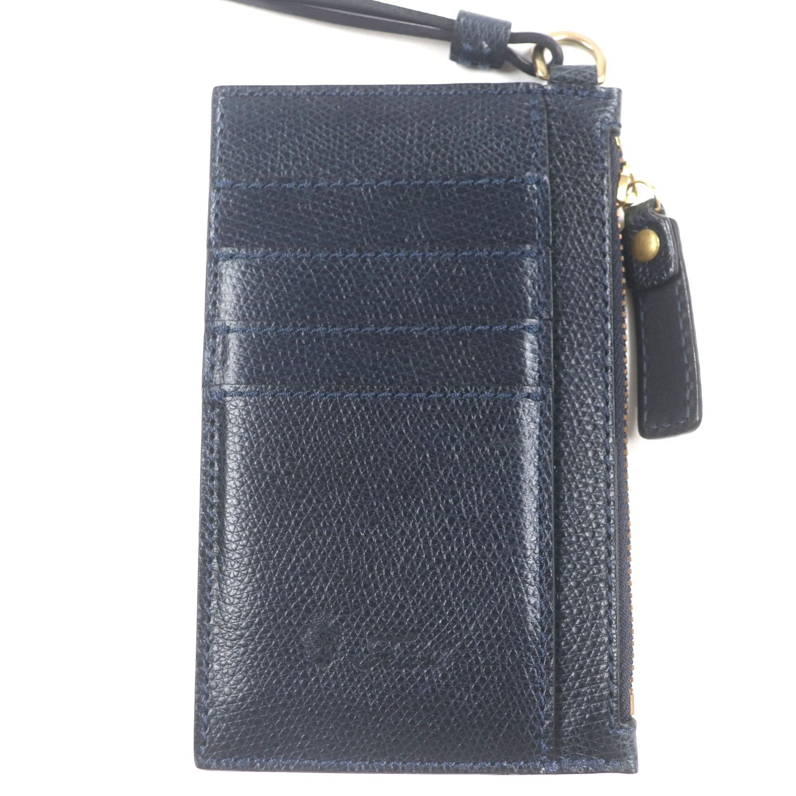 Felisi フェリージ 1141 FRAGMENT CASE フラグメントケース ベジタブルタンニンレザー カードケース ダークネイビー ゴールド金具 イタリア製 メンズ