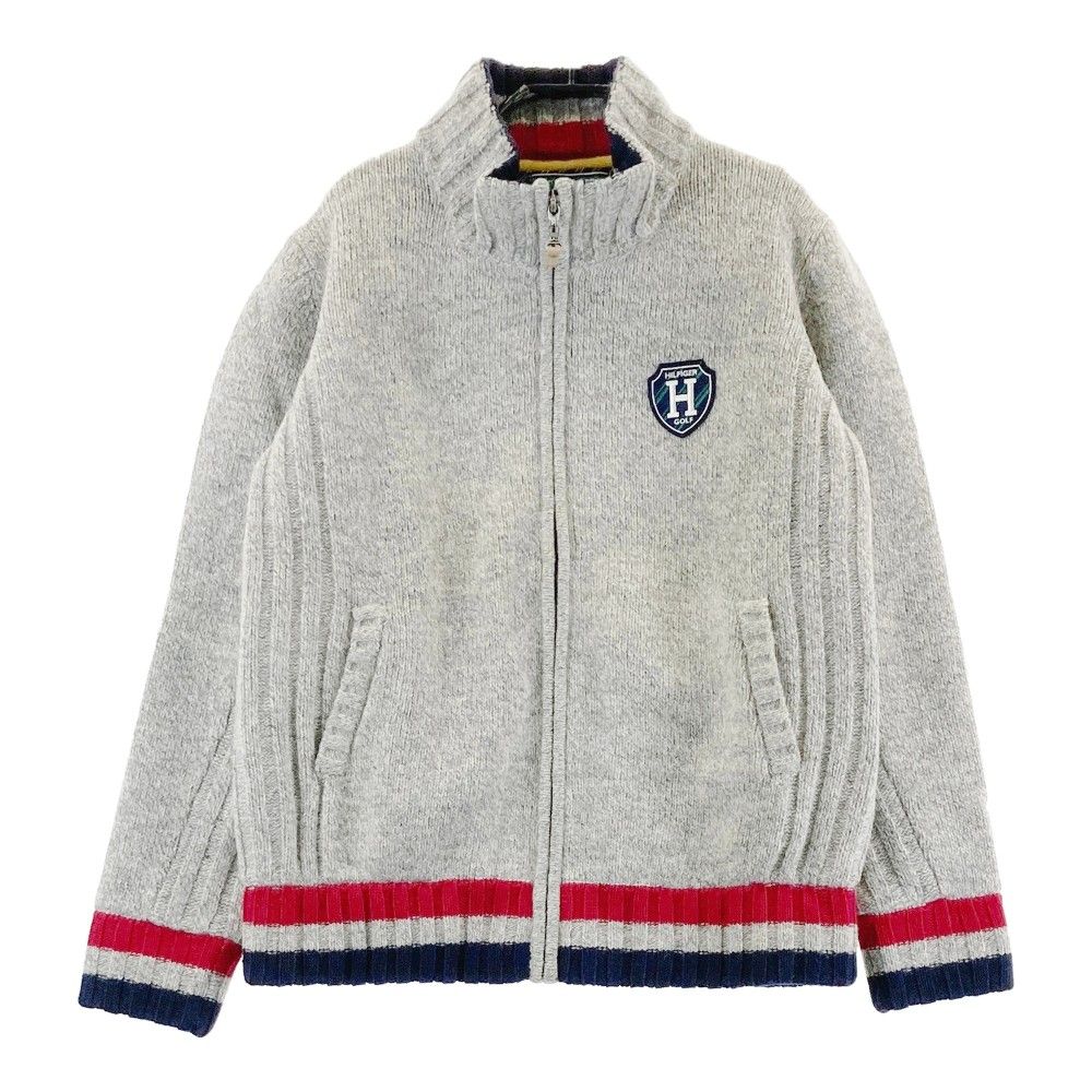 サイズ：S TOMMY HILFIGER GOLF トミー ヒルフィガーゴルフ  蓄熱 長袖 ニットジャケット  グレー系 [240101307998] ゴルフウェア レディース ストスト
