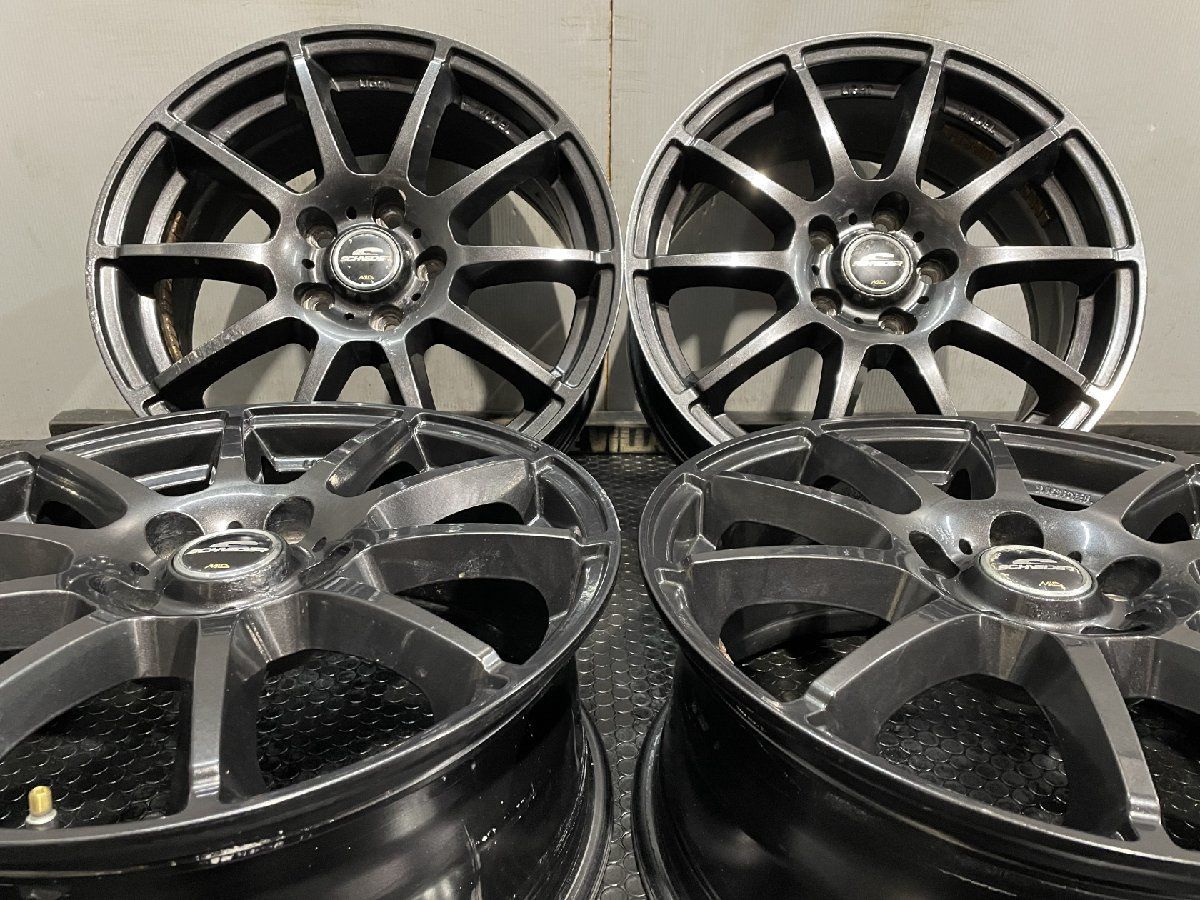 MiD SCHNEIDER マルカサービス シュナイダー 17インチ 4本 7J5HPCD114.3 48 ブラック 60プリウス CX-5 エクストレイル等 MHD348